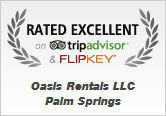 Oasis Rentals, Palm Springs is rated excellent on TripAdvisor and FlipKey